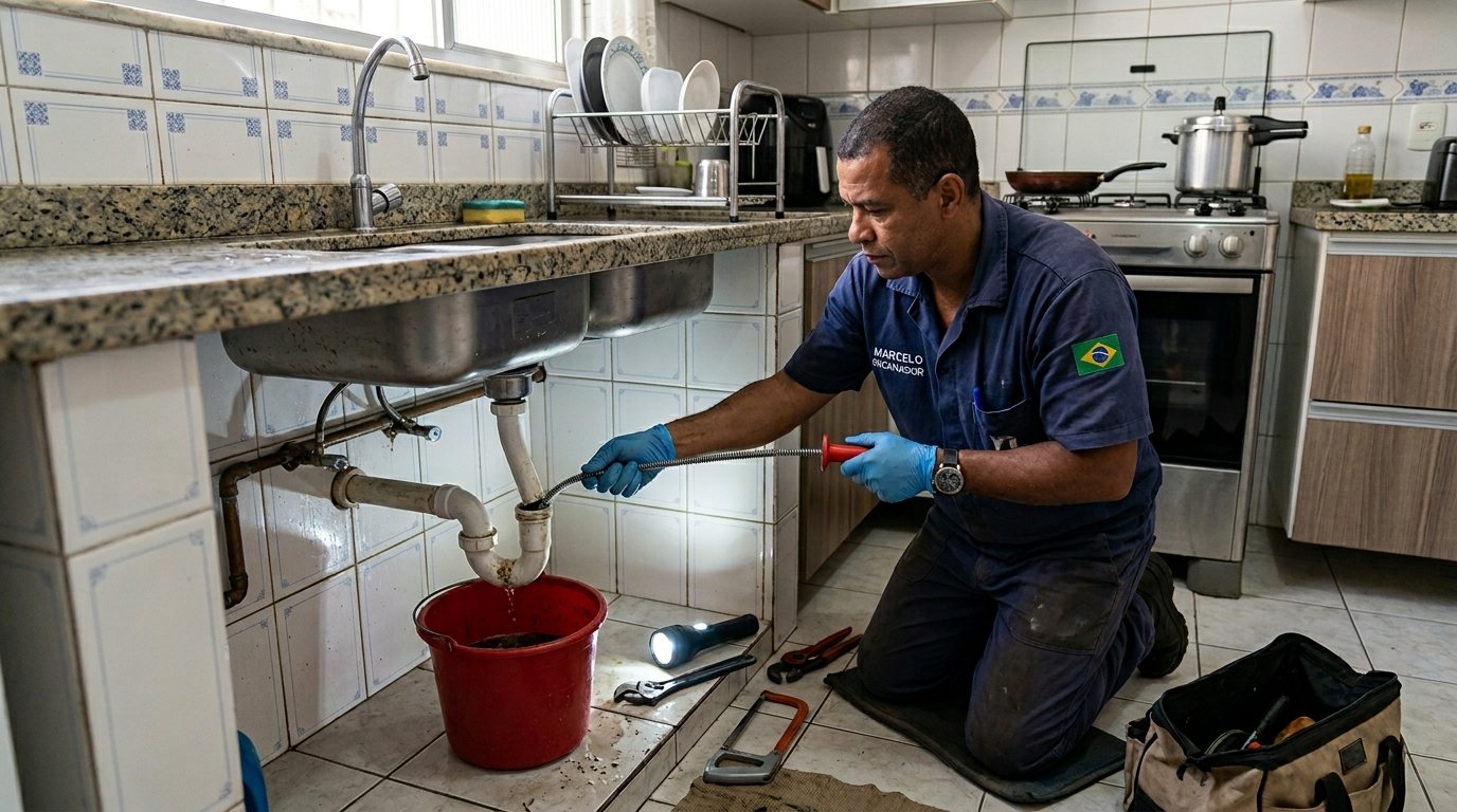 Ligação da Pia da Cozinha em Campos dos Goytacazes‑RJ