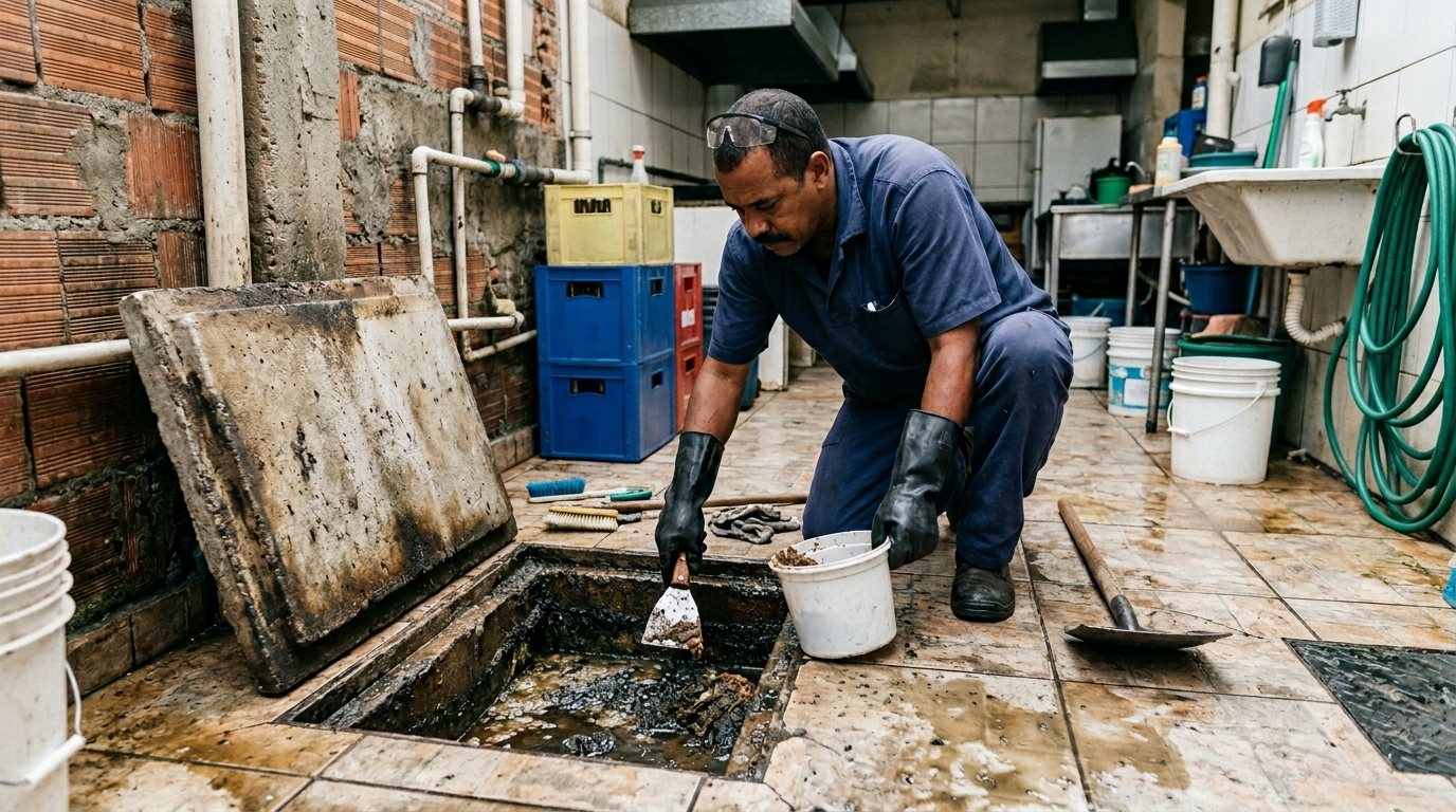 Limpeza de Caixa de Gordura Residencial em Campos dos Goytacazes‑RJ