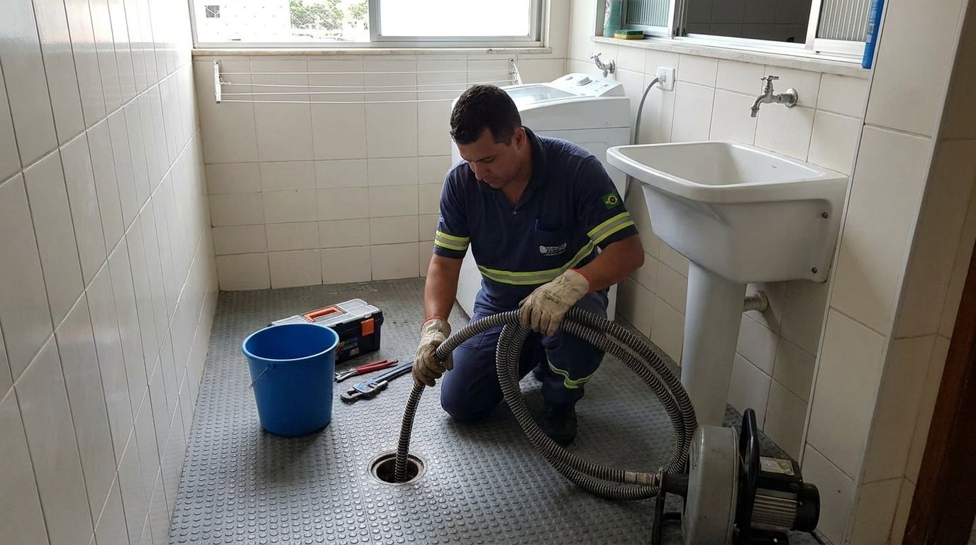 Ponto de Esgoto na Lavanderia em Campos dos Goytacazes‑RJ